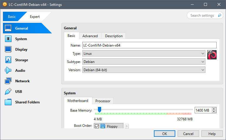 Manage a VMs resources using the Settings window